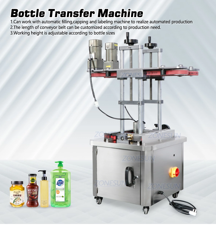 Zonesun Automatic Plastic Bottle Clamp Transfer Conveying Machine for Bottom Coding